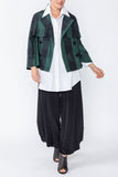 Hunter Green Double Button Trench Short Coat