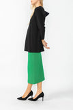 Green Side Pocket Special Tape Pencil Skirt