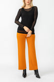 Caramel Wide Leg Straight Pants