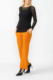 Caramel Wide Leg Straight Pants