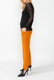 Caramel Wide Leg Straight Pants