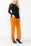 Caramel Wide Leg Straight Pants