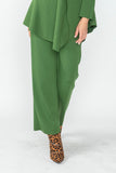 Hunter Green Wide Leg Straight Pants