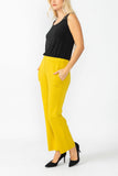 Mustard Wide Leg Straight Pants