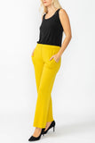 Mustard Wide Leg Straight Pants