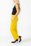 Mustard Wide Leg Straight Pants