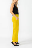 Mustard Wide Leg Straight Pants