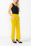 Mustard Wide Leg Straight Pants