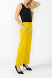 Mustard Wide Leg Straight Pants