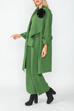 Hunter Green Shawl Collar Raglan Sleeve Coat