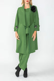 Hunter Green Shawl Collar Raglan Sleeve Coat