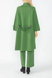 Hunter Green Shawl Collar Raglan Sleeve Coat