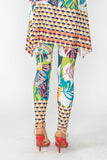 Coral Border Print Leggings