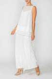 White See Through Shoulder Chiffon Top