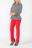 Red High-Wide Collar Princess Jacket