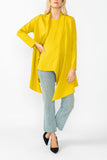 Mustard Intricate Line Asymmetrical Jacket