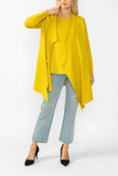 Mustard Intricate Line Asymmetrical Jacket