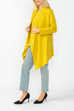 Mustard Intricate Line Asymmetrical Jacket