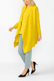 Mustard Intricate Line Asymmetrical Jacket