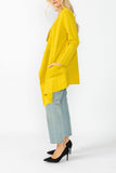 Mustard Intricate Line Asymmetrical Jacket