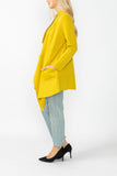 Mustard Intricate Line Asymmetrical Jacket