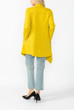 Mustard Intricate Line Asymmetrical Jacket