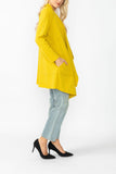 Mustard Intricate Line Asymmetrical Jacket