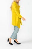 Mustard Intricate Line Asymmetrical Jacket