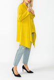 Mustard Intricate Line Asymmetrical Jacket