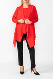 Red Intricate Line Asymmetrical Jacket