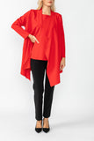 Red Intricate Line Asymmetrical Jacket