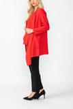 Red Intricate Line Asymmetrical Jacket