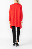 Red Intricate Line Asymmetrical Jacket