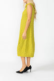 Pear Contrast Cowl Collar Back Zipper Dress