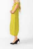 Pear Contrast Cowl Collar Back Zipper Dress