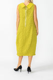 Pear Contrast Cowl Collar Back Zipper Dress