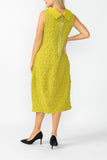 Pear Contrast Cowl Collar Back Zipper Dress