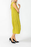 Pear Contrast Cowl Collar Back Zipper Dress