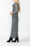 Charcoal Punch Hole Fabric Balloon-Bottom Jumpsuit