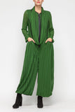 Hunter Green Punch Hole Fabric Balloon-Bottom Jumpsuit