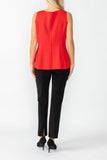 Red Cute Edge Contrast Stitch Sleeveless Top