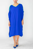 Blue and Green Airflow Kaftan Dress