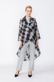 Black High Low Organza Jacket
