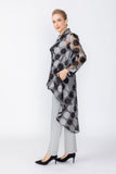 Black High Low Organza Jacket