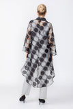 Black High Low Organza Jacket