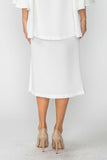 White Cube Poly Side Slit Skirt