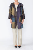 Multi Color Arched Collar Jacket w/ Fly