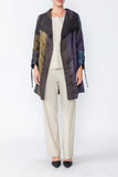 Multi Color Draped Neck Anorach Jacket