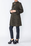 Olive One Button Long Jacket