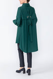 Hunter Green Bell Sleeve & Back Yoke Eyelet Point Jacket